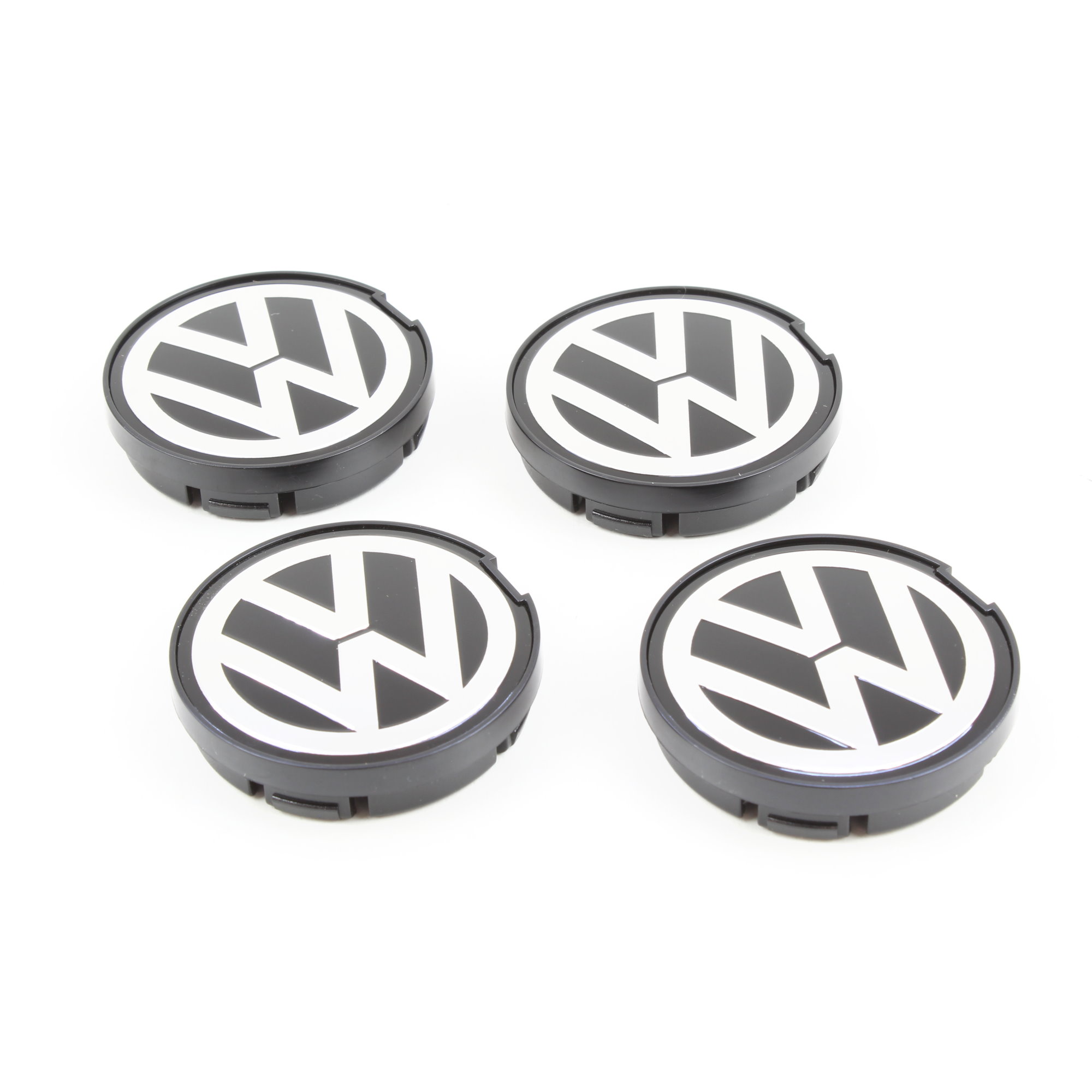 4 Stück  Abdeckkappe Nabendeckel chromfarben / schwarz 