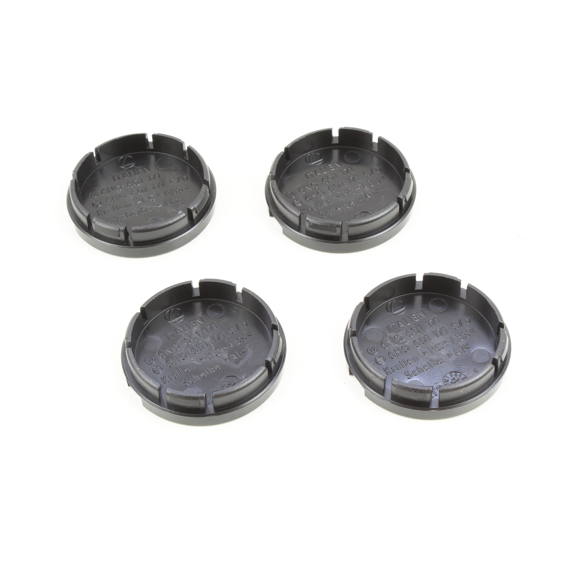 4 Stück  Abdeckkappe Nabendeckel chromfarben / schwarz 