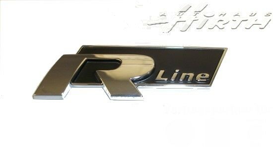 R-Line Logo Schriftzug selbst klebend Original Volkswagen VW 5K0853688A FXC