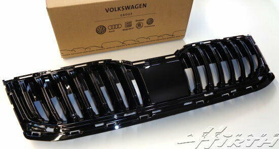 Kühlergrill Grill schwarz glänzend Original Skoda Octavia Facelfit 5E0853653C