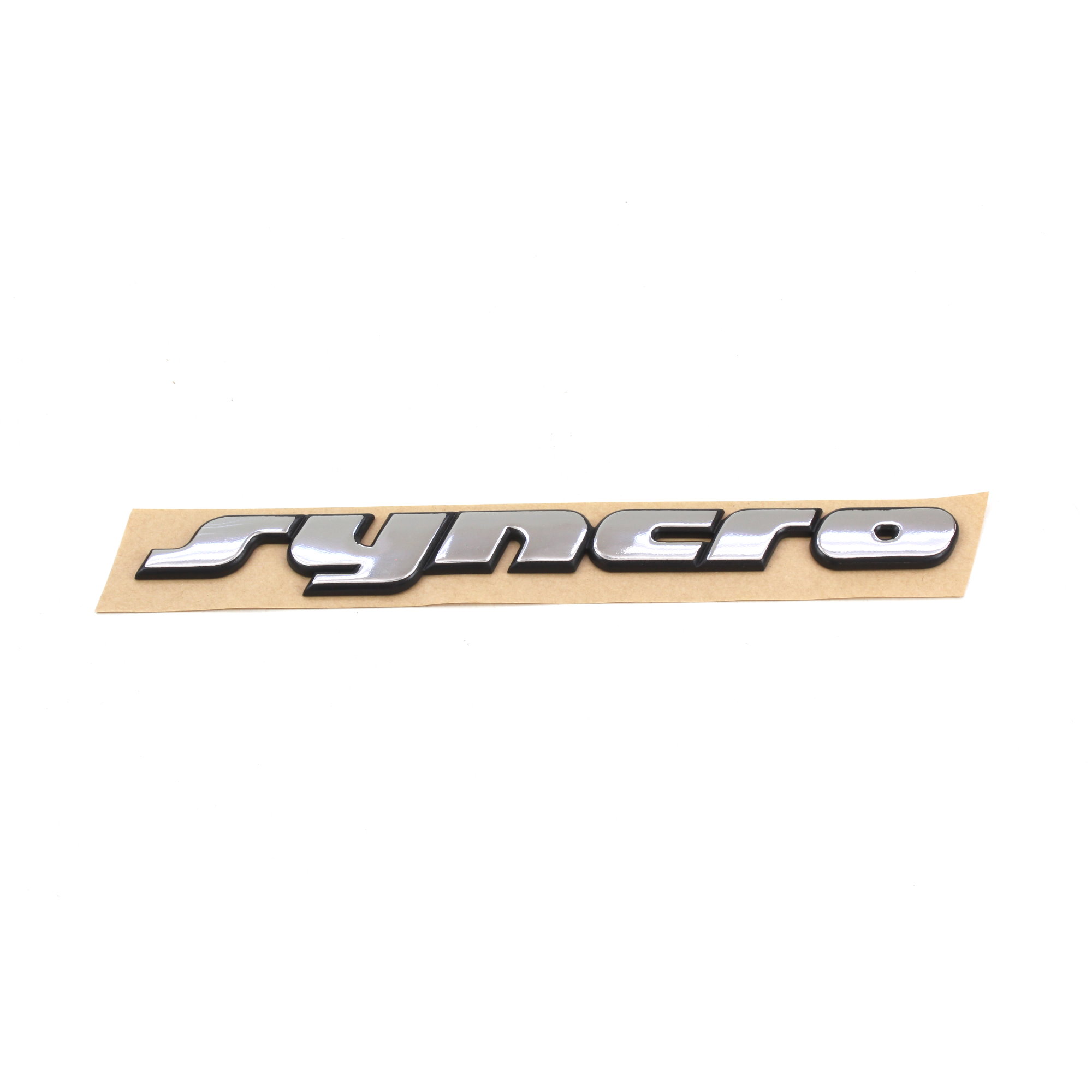 Schriftzug "Syncro" Logo Heckklappe schwarz/chrom