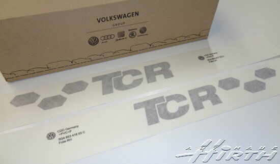 TCR Schriftzug Folie Schweller schwarz selbstklebend Original VW Golf VII 7 GTI