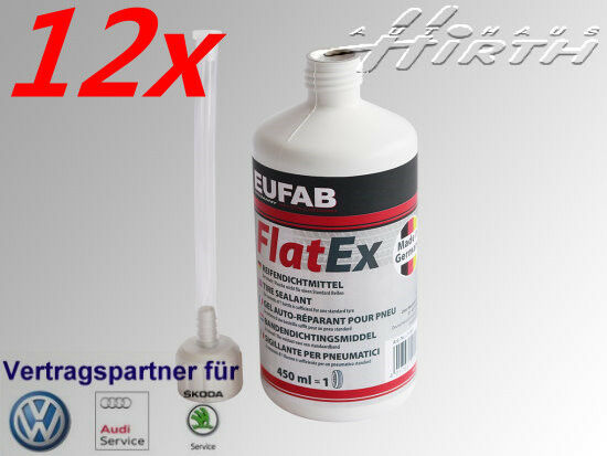 12x 450 ml EUFAB Reifendichtmittel FlatEx Dichtmittel 21096 Made by Terra-S