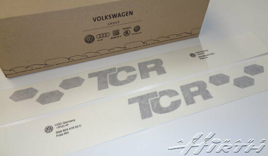 TCR Schriftzug Folie Schweller schwarz selbstklebend Original VW Golf VII 7 GTI 