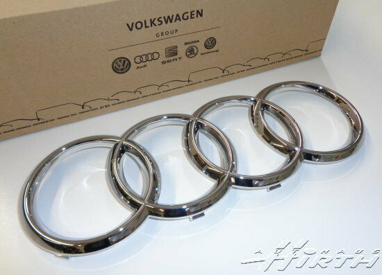 Audi Logo Schriftzug Emblem silber vorn zum clipsen Original Audi 4H0853605B 2ZZ