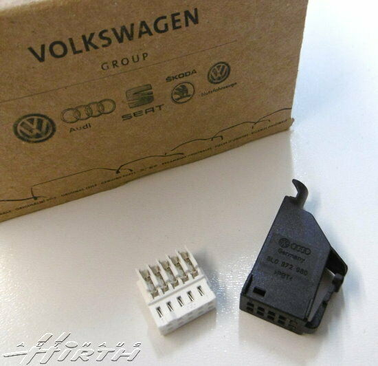 Flachkontaktgehäuse mit Kontaktverriegelung Original VW Audi Skoda 8L0972980