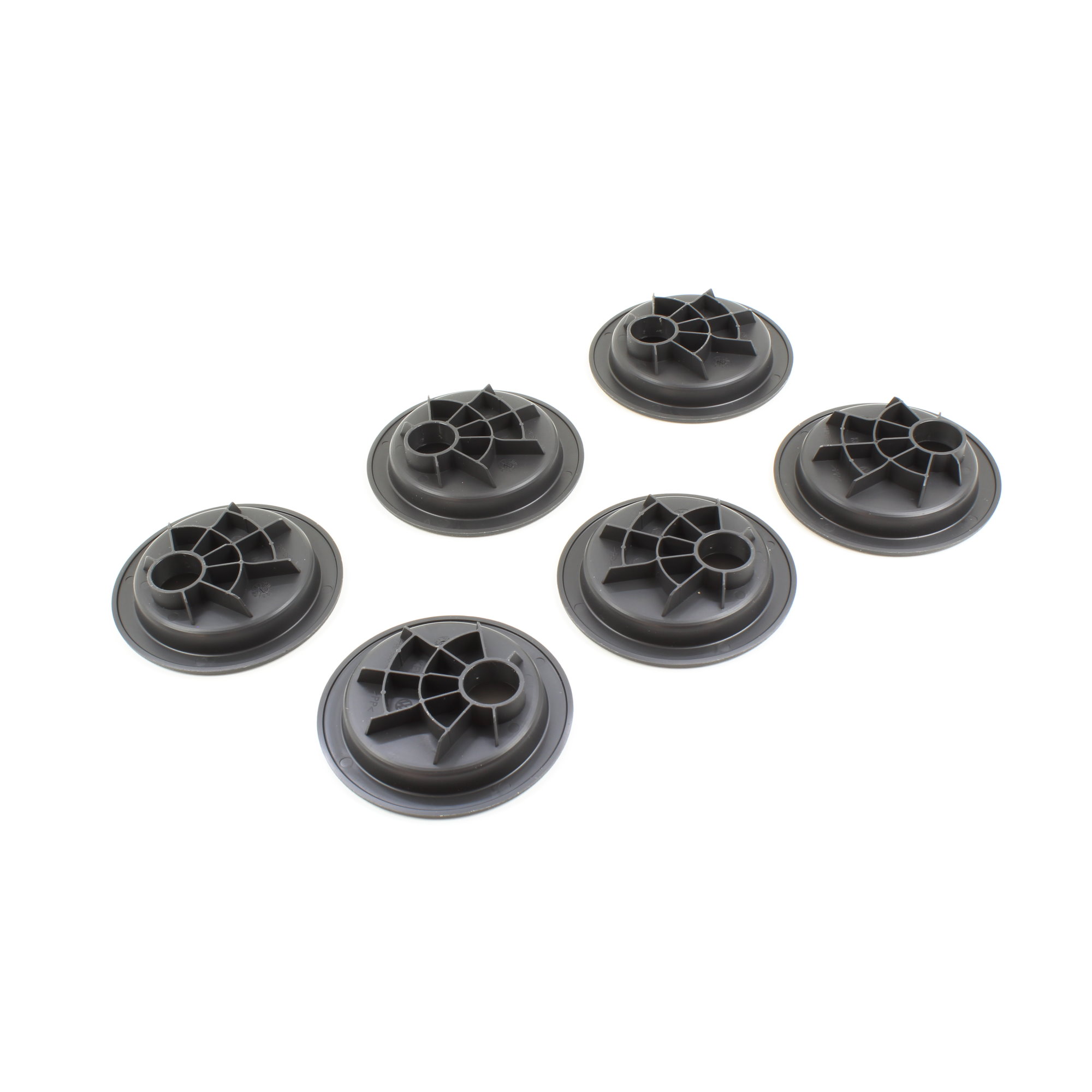 6 Stück Aufnahme für Verzurröse satinschwarz