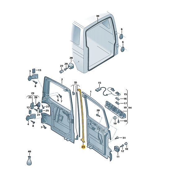 Dichtung Flügeltür Mitte